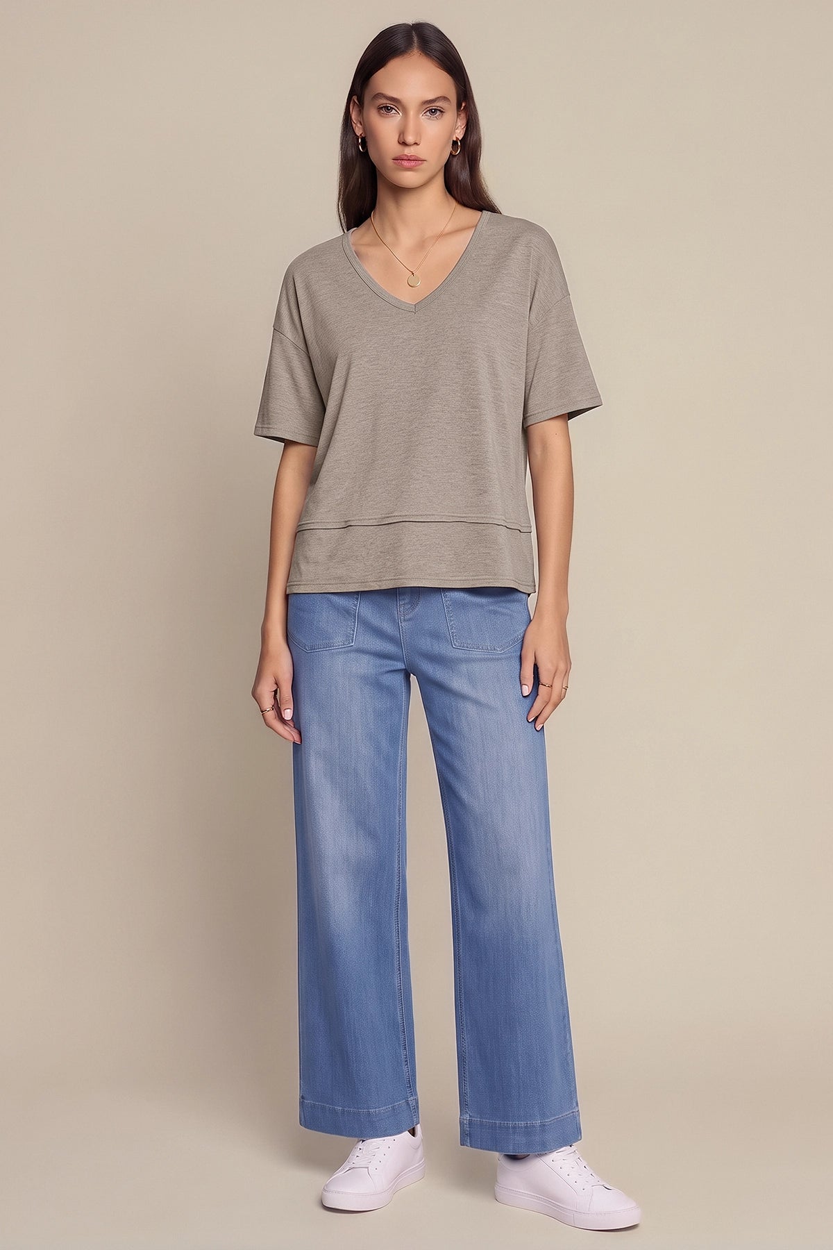 CicyBell-Women-Khaki-T-Shirts-H8B320_4.webp