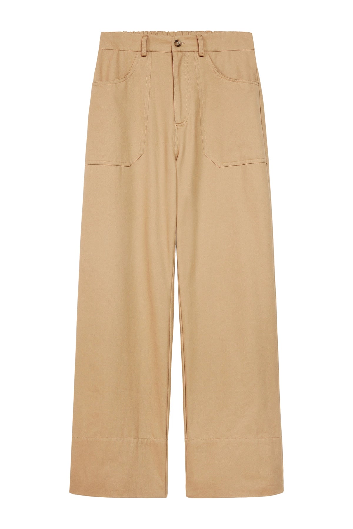 Womens Khaki Wide Leg Flare Pants  | CicyBell