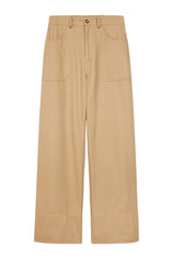 Womens Khaki Wide Leg Flare Pants  | CicyBell