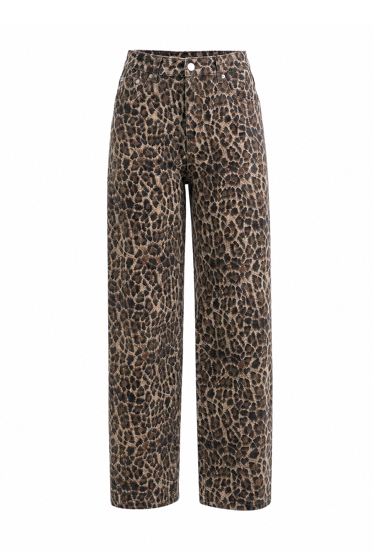 Women Leopard  Casual Barrel Cropped Jeans | CicyBell