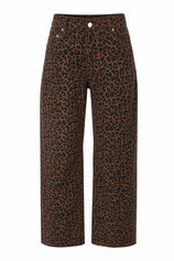 Womens Leopard High-Waisted Vintage Barrel Jeans | CicyBell