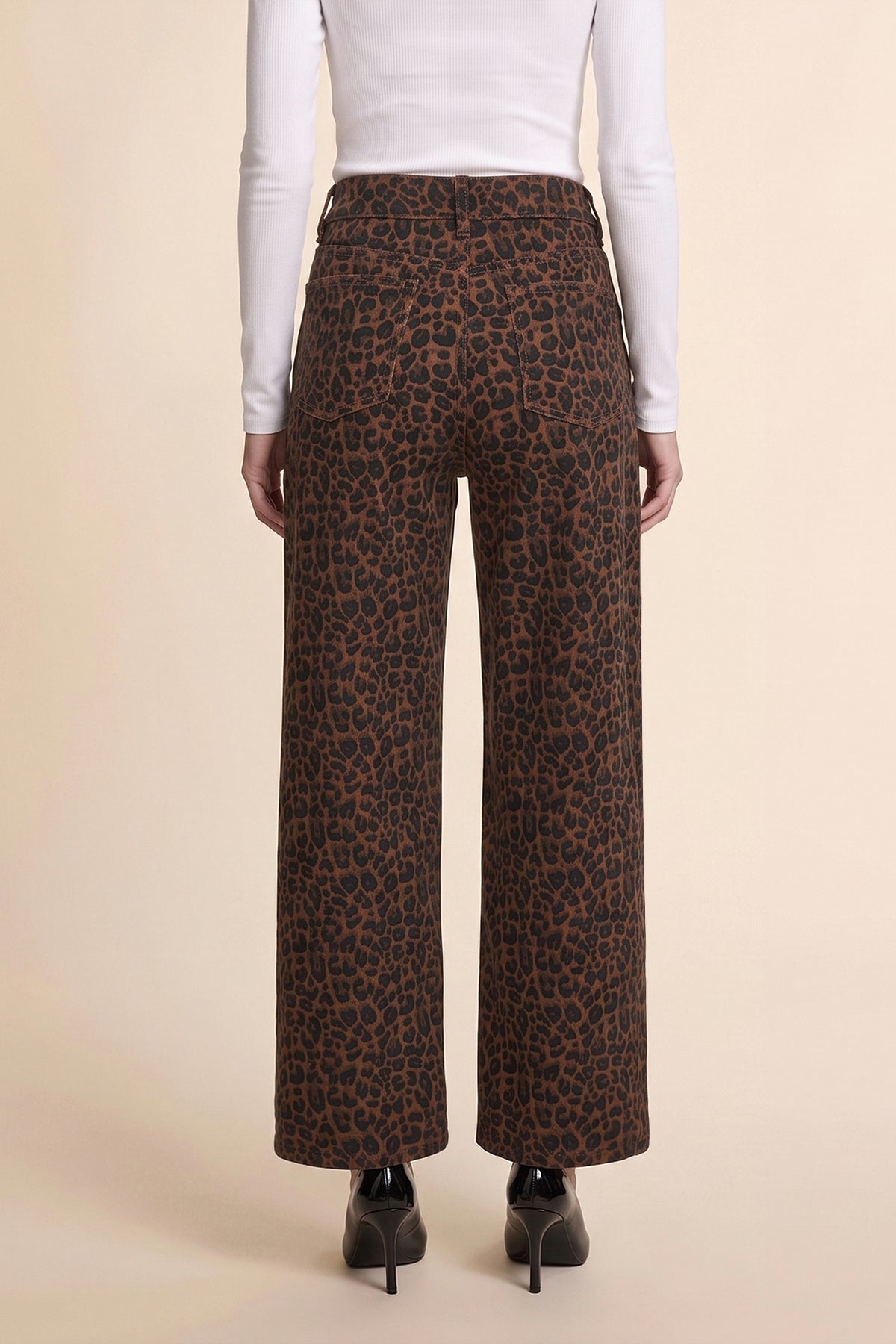 Womens Leopard High-Waisted Vintage Barrel Jeans | CicyBell
