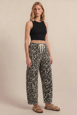 Womens Leopard High Waisted Barrel Jeans | CicyBell