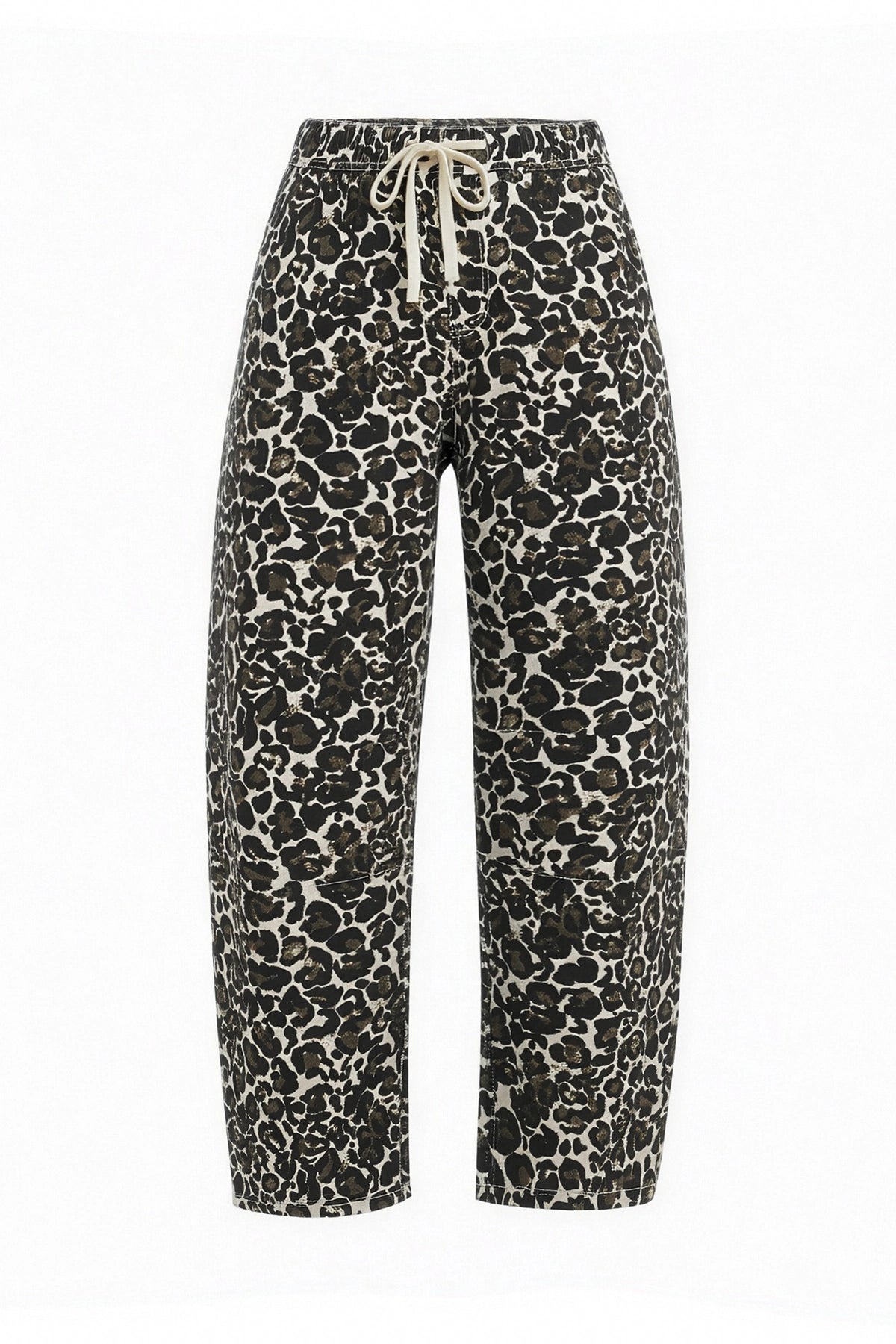 Womens Leopard High Waisted Barrel Jeans | CicyBell