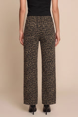 Womens Leopard Print Straight Leg Jeans | CicyBell