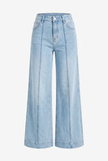 Womens Light Blue Baggy Wide Leg Jeans | CicyBell