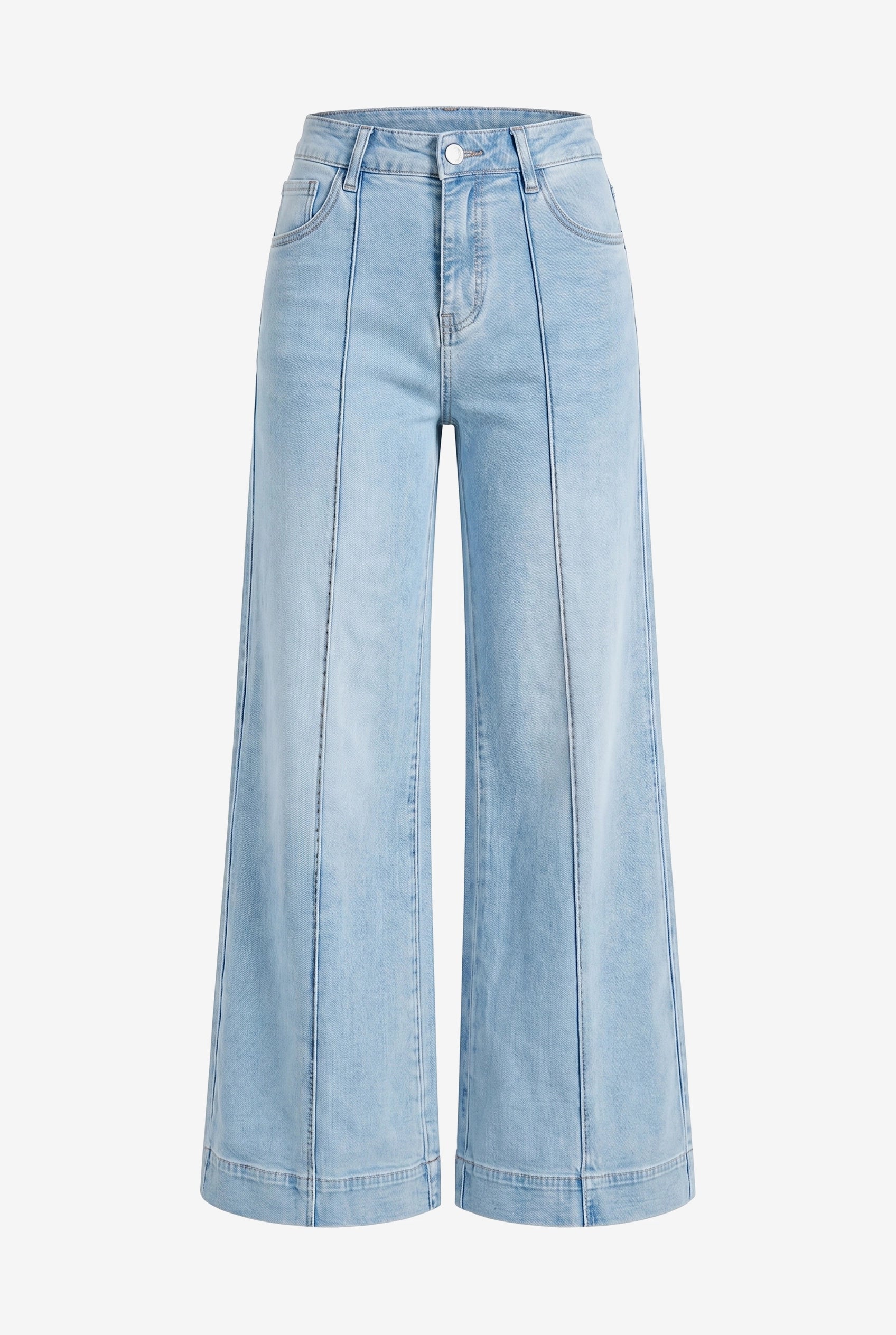 Womens Light Blue Baggy Wide Leg Jeans | CicyBell