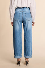 Womens Light Blue Baggy Barrel Jeans | CicyBell