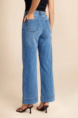 Womens Light Blue High Waisted Baggy Jeans | CicyBell