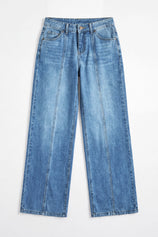 Womens Light Blue High Waisted Baggy Jeans | CicyBell