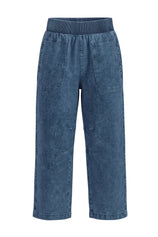 Cicy Bell Womens Light Blue Smocked Barrel Jeans