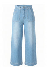 Womens Light Blue Baggy High Waisted Jeans | CicyBell