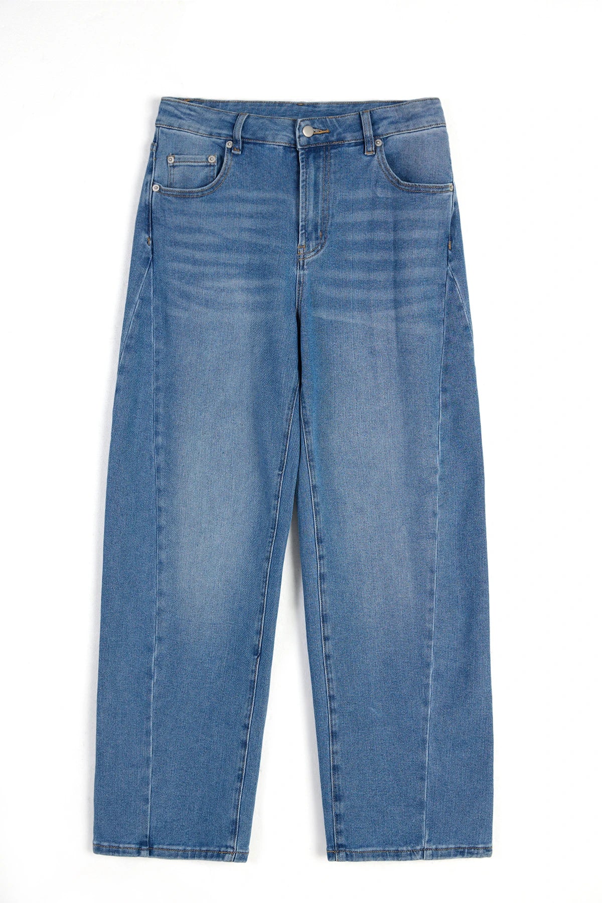 Womens Light Blue High-Waisted Vintage Barrel Jeans | CicyBell