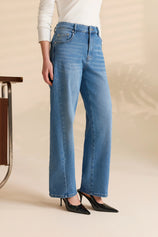 Womens Light Blue High-Waisted Vintage Barrel Jeans | CicyBell