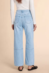 Womens Light Blue High Waisted Bell Bottom Jeans| CicyBell