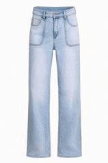 Womens Light Blue High Waisted Jeans | CicyBell