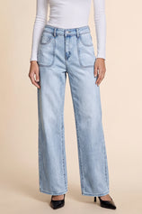 Womens Light Blue High Waisted Jeans | CicyBell