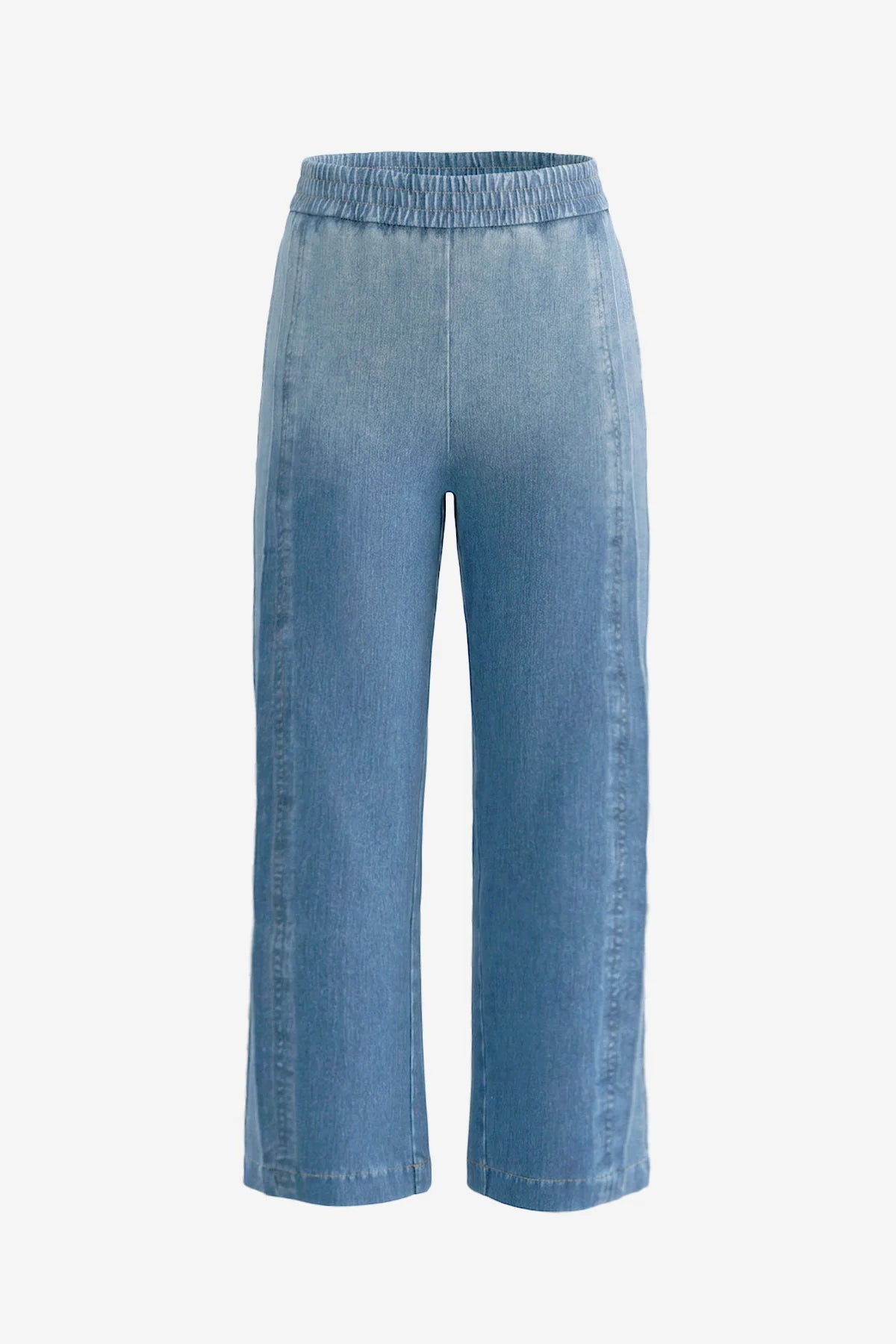 Womens Light Blue Casual Wide Leg Jeans | CicyBell