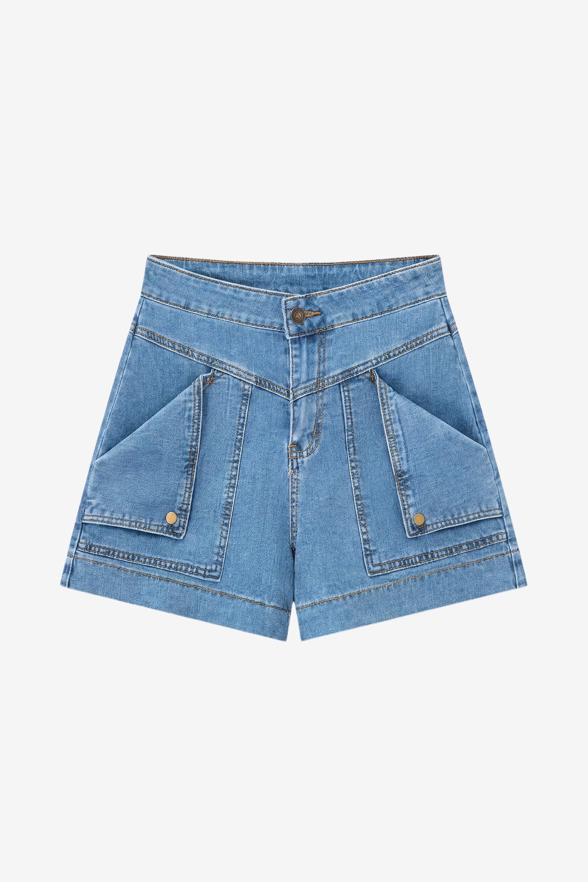 Womens Light Blue Baggy High Waisted Jean Shorts | CicyBell
