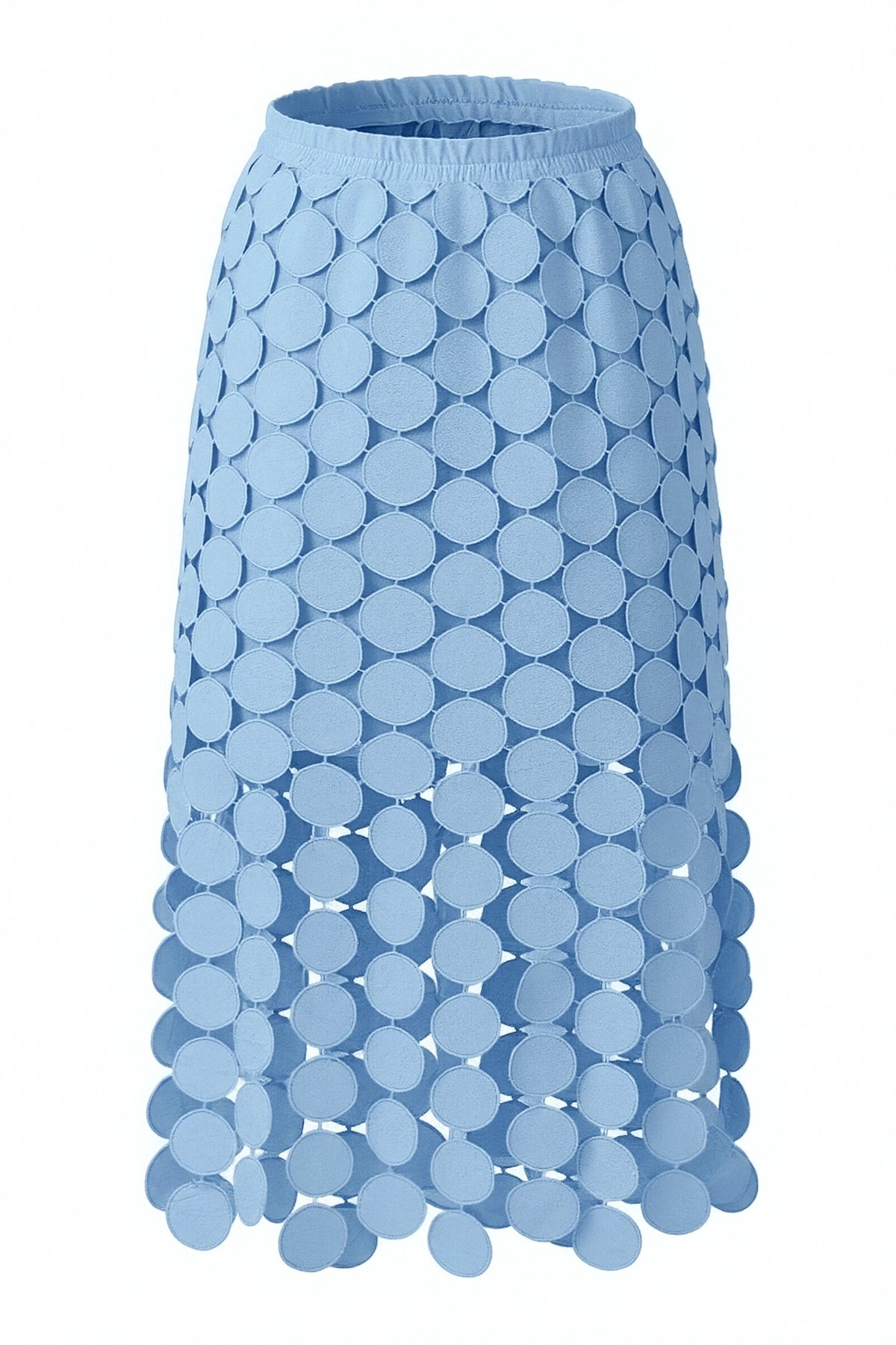 Cicy Bell Womens Light Blue Hollow Out Maxi Skirts