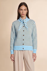 Womens Light Blue Button Down Cardigans | CicyBell