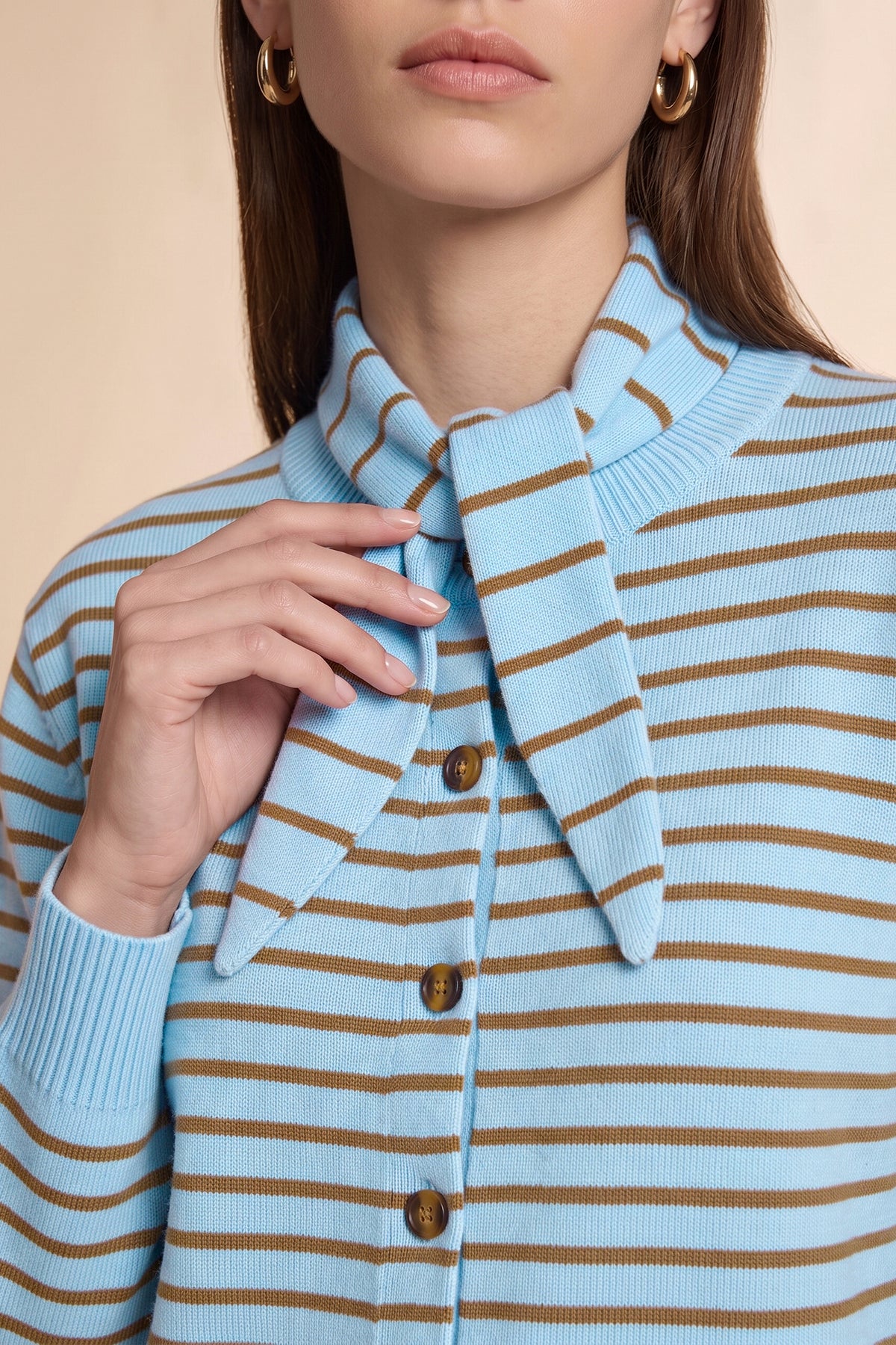 Womens Light Blue Button Down Cardigans | CicyBell