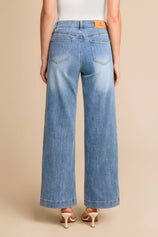 Womens Light Blue Wide Leg Jeans | CicyBell