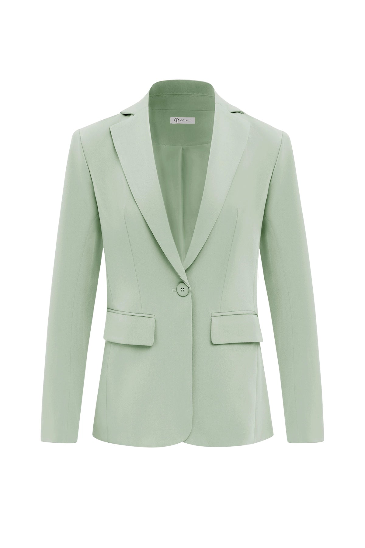 Womens Light Green Casual Work Blazers | CicyBell