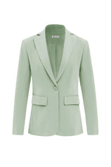 Womens Light Green Casual Work Blazers | CicyBell