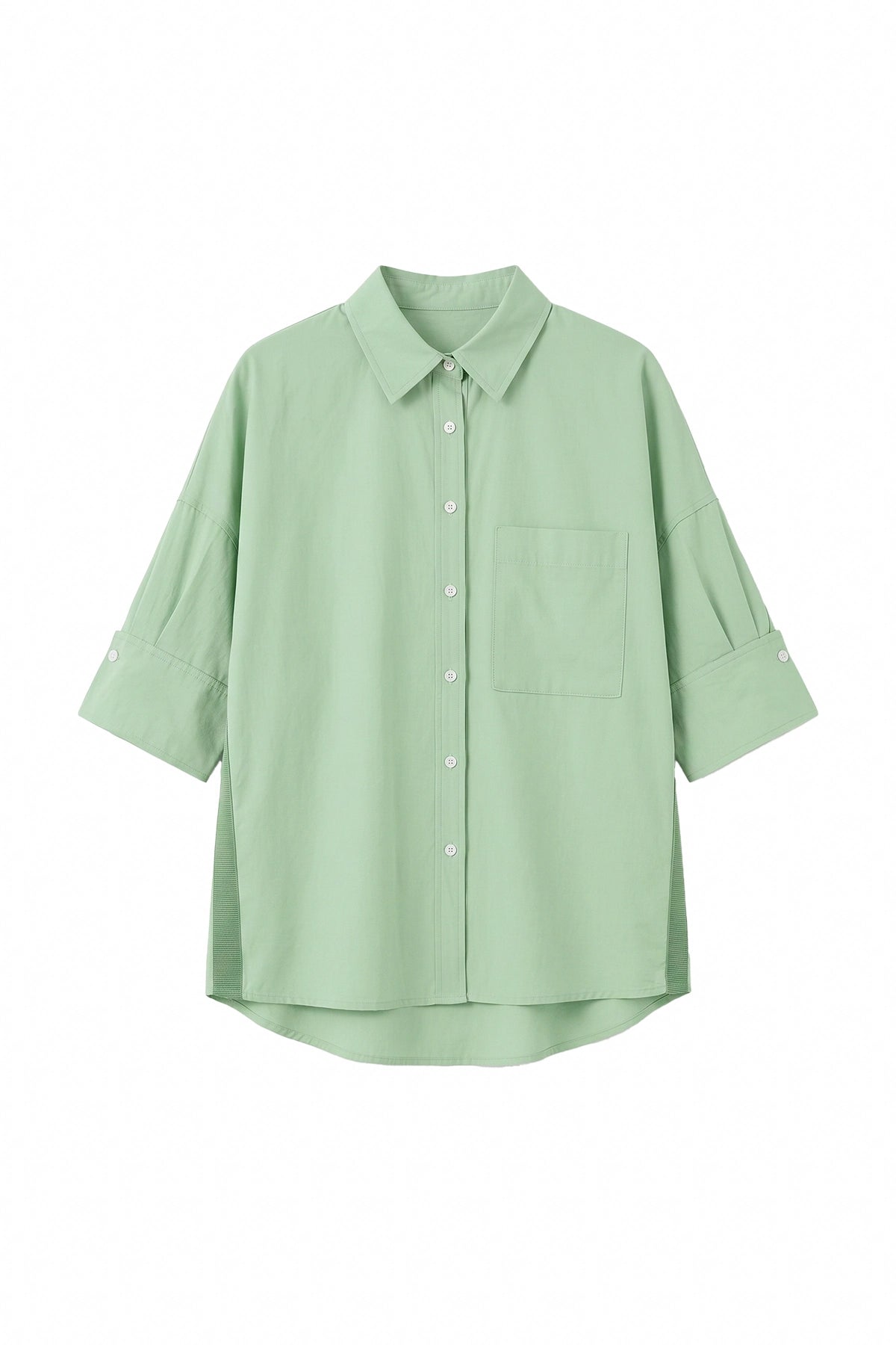 Womens Light Green Oversized Button Down Shirts | CicyBell