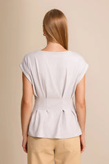 Womens Light Grey Cap Sleeve Tank Tops | CicyBell