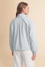 Womens Light Grey Cropped Bomber Jackets | CicyBell