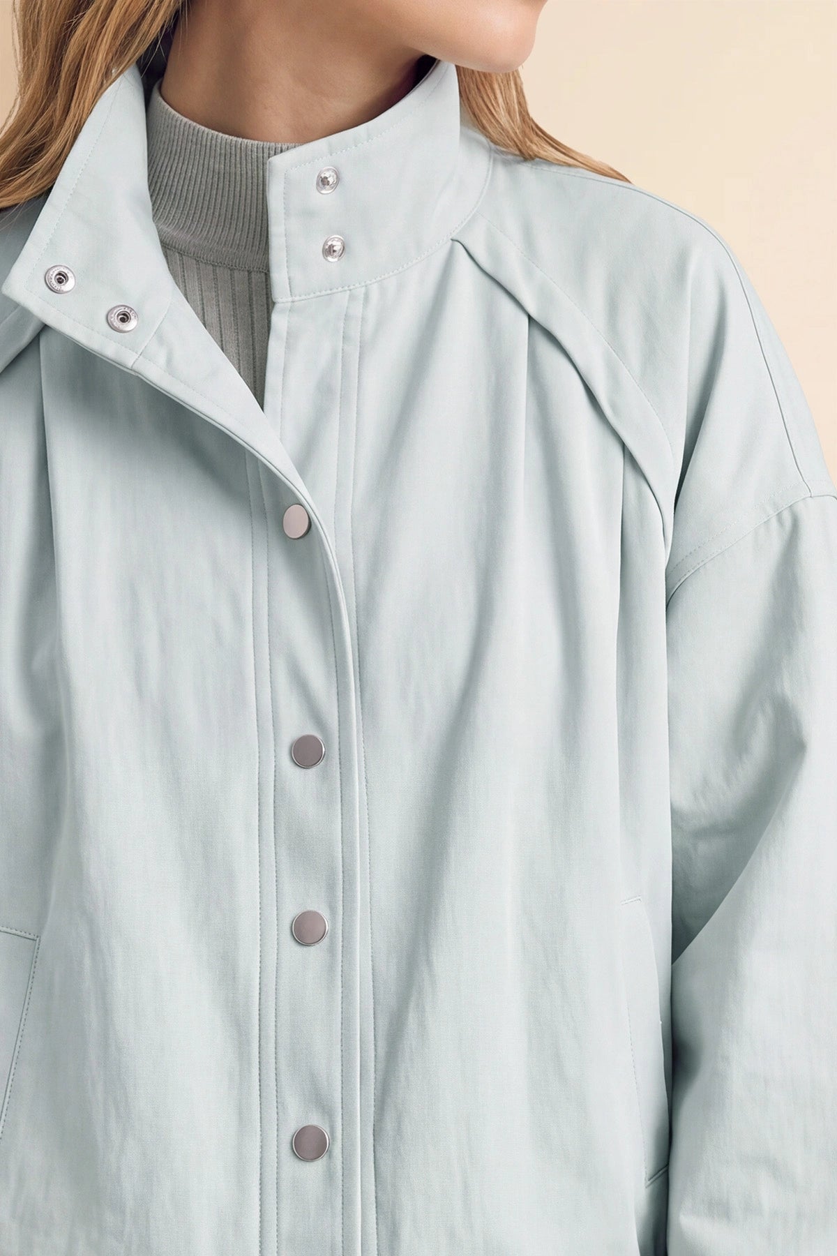 Womens Light Grey Cropped Bomber Jackets | CicyBell