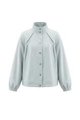 Womens Light Grey Cropped Bomber Jackets | CicyBell
