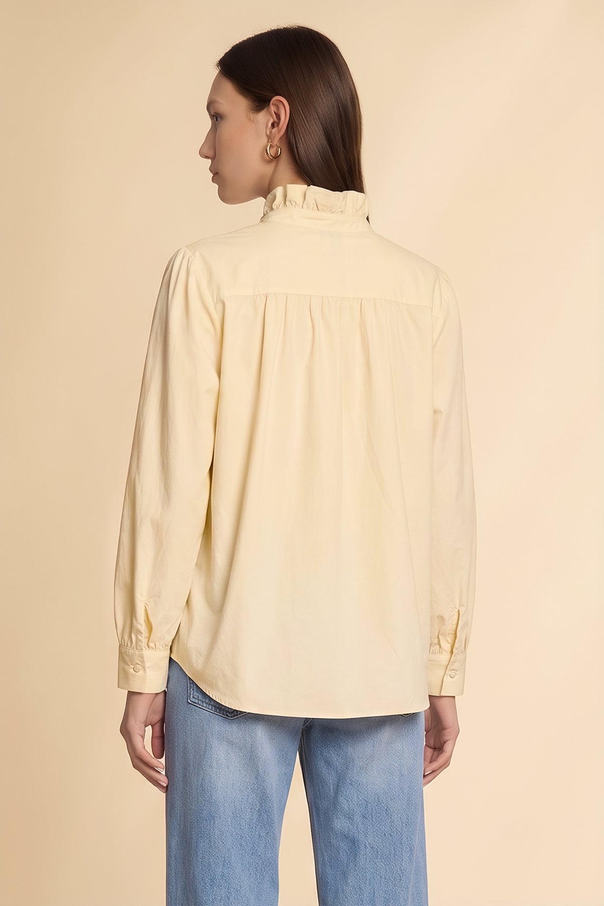 Womens Light Khaki  Oversized Button Down Shirts| CicyBell