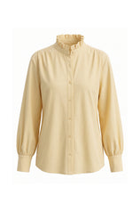Womens Light Khaki  Oversized Button Down Shirts| CicyBell