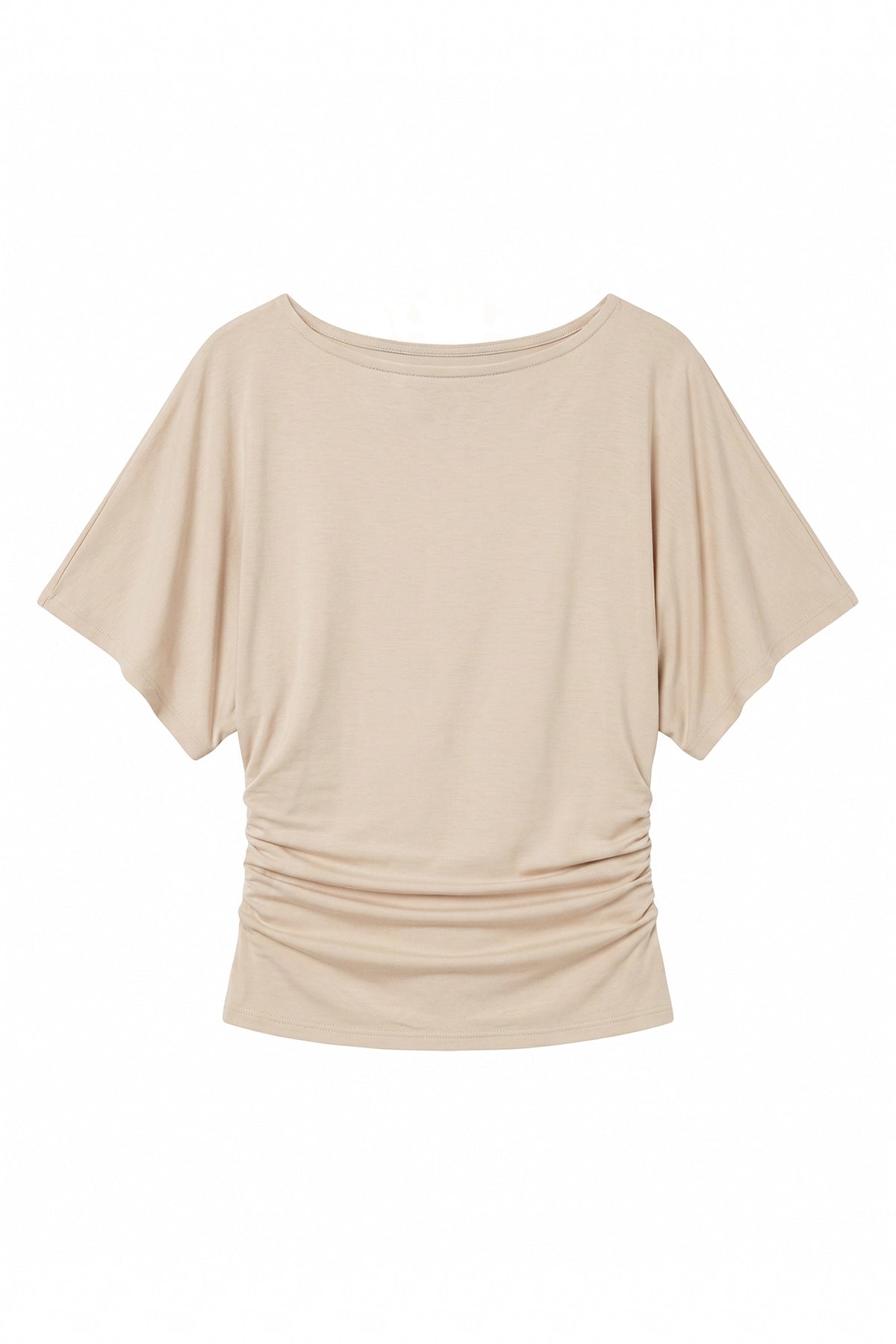 Womens Light Khaki Tie Back Cinched Tops | CicyBell