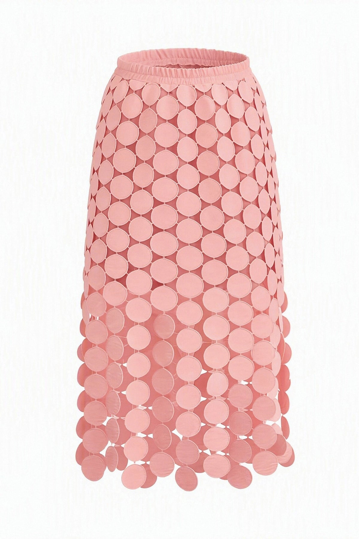 Cicy Bell Womens Light Pink Hollow Out Maxi Skirts