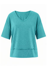 Womens Mint Summer V Neck T Shirts | CicyBell