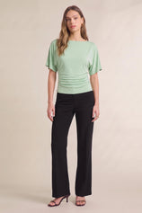 Womens Mint Tie Back Cinched Tops | CicyBell