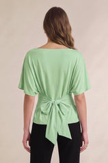 Womens Mint Tie Back Cinched Tops | CicyBell