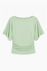 Womens Mint Tie Back Cinched Tops | CicyBell