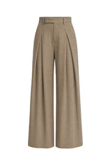 Womens Mocha Brown Wide Leg Dressy Pants | CicyBell