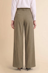 Womens Mocha Brown Wide Leg Dressy Pants | CicyBell
