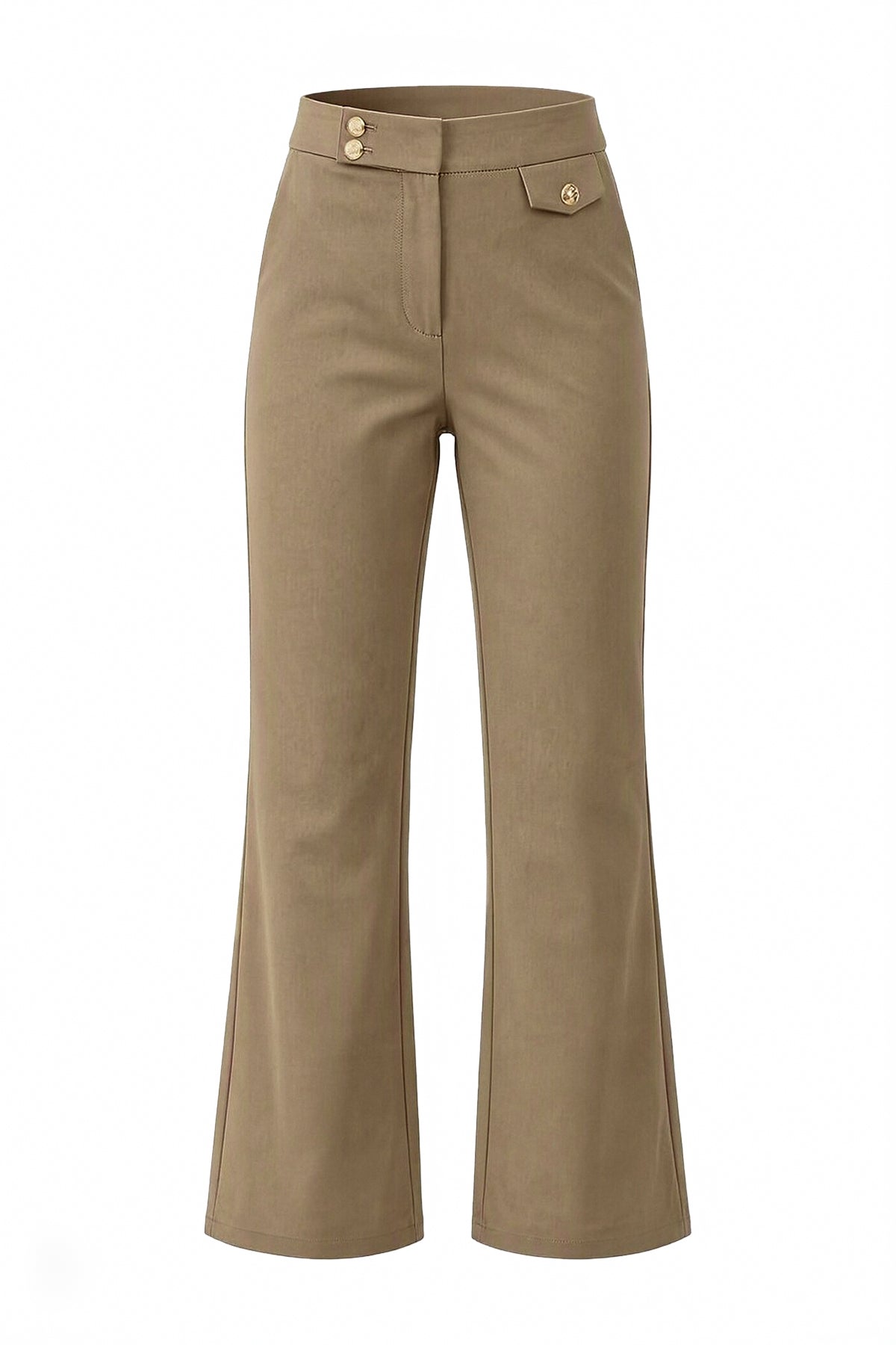Womens Mocha Brown Flared Dress Pants | CicyBell
