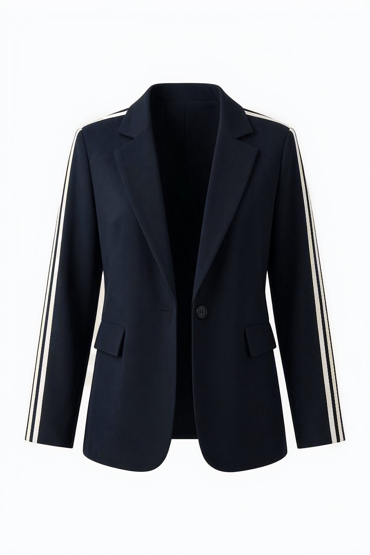 Womens Navy Color Block Blazer| CicyBell