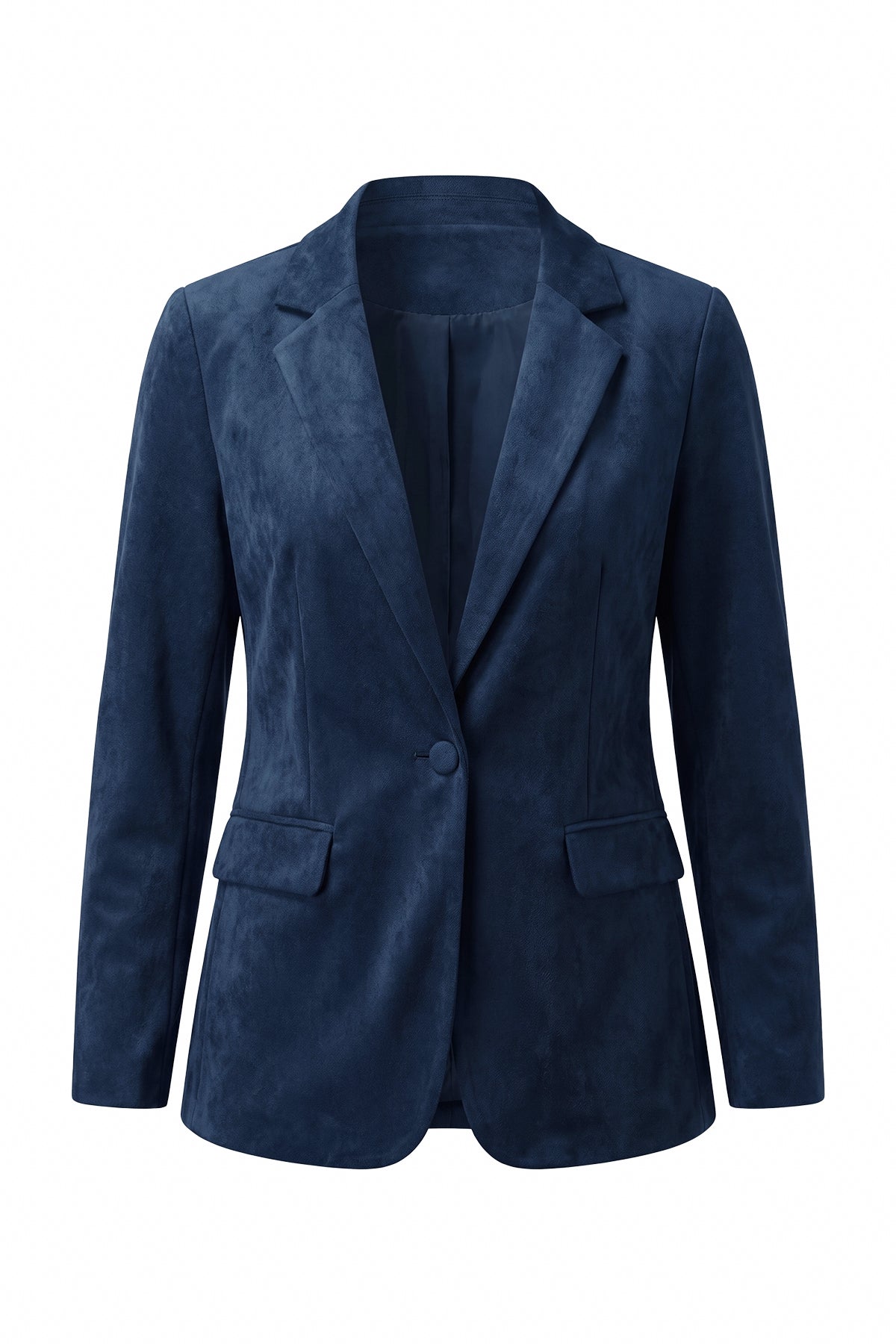 Womens Navy Faux Suede Blazers| CicyBell