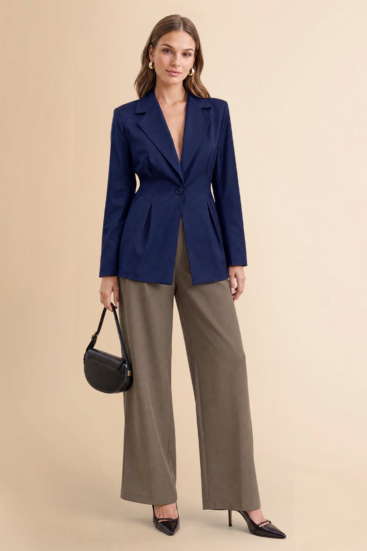 Womens Navy Business Casual Suit Jackets  | CicyBell