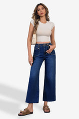 Cicy Bell Womens Navy Straight Leg Jeans