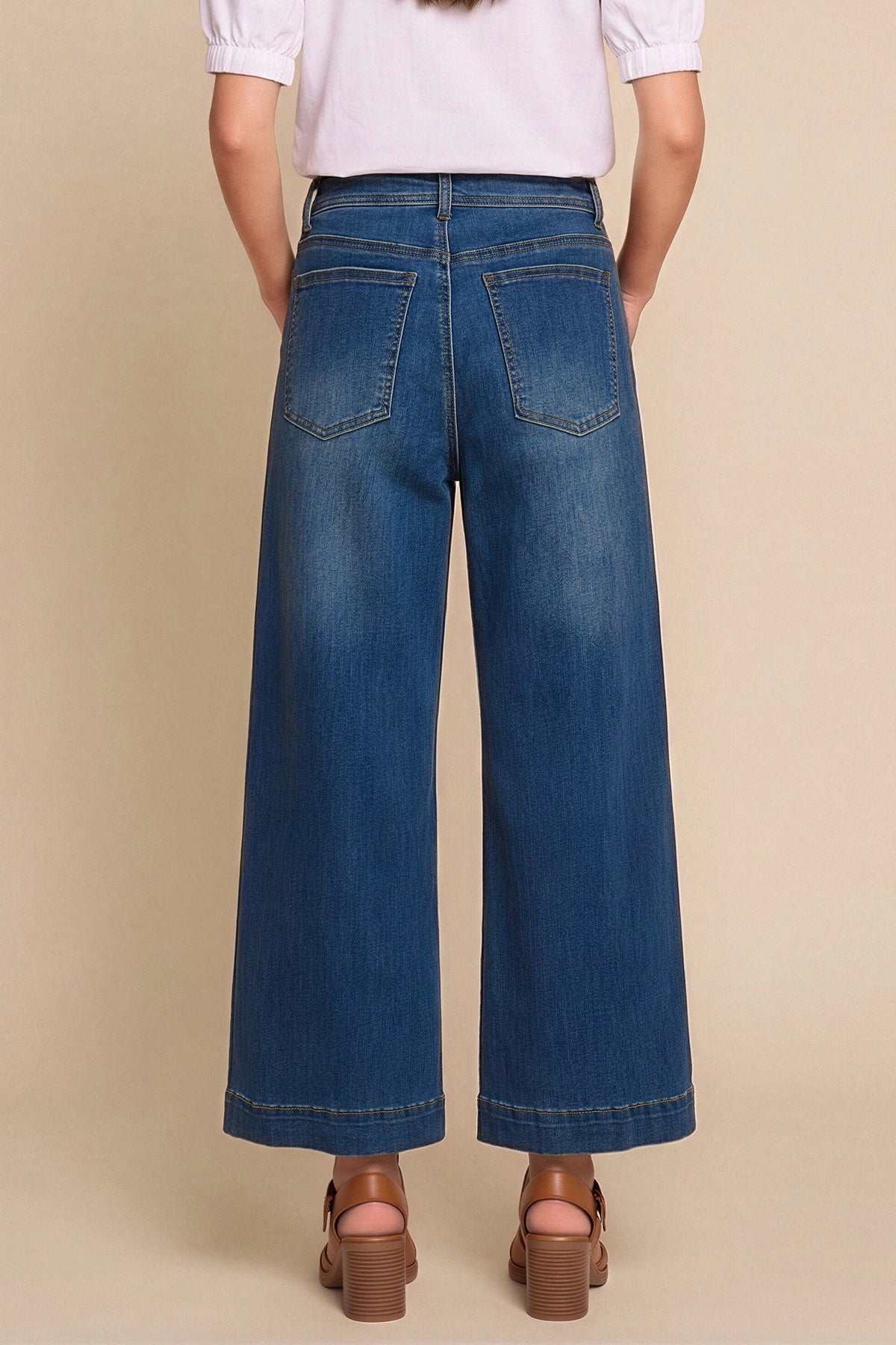 Womens Navy Baggy High Waisted Jeans | CicyBell